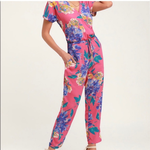 Floral jumpsuit large lulus - Picture 1 of 8